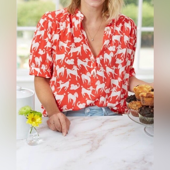 Anthropologie Tops - NWT Antropologie Silky Shirt Blouse featuring an Emily Isabella design M